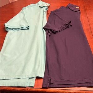 Roundtree & Yorke Teal and Navy Polo Shirts